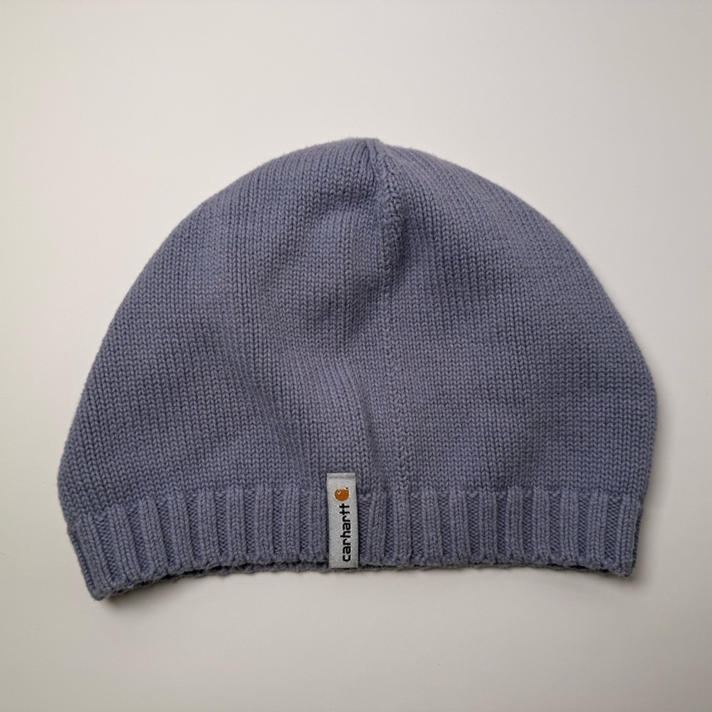 Carhartt Women's Light Blue/Purple 100% Cotton Knit Beanie Skull Cap Outdoor